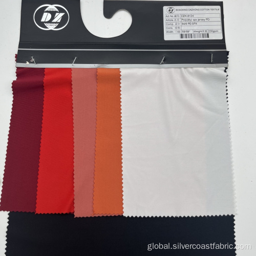 Poly Fabric Solid Color Polyester Spandex Jersey Fabric Supplier